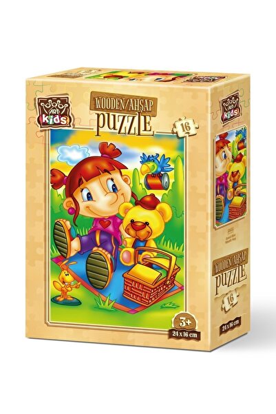 Art Puzzle لغز خشبي مكون من 16 قطعة من Art Kids Guest Bird