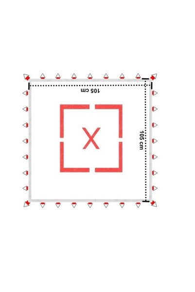 TRAMBOLİNSAN Trambolin Zıplama Ağı 105cmx105cm Kare Trambolin Zıplama Ağı Baskılı Trambolin Zıplama Ağı Fiyatı