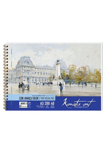 karatis art 200gr A3 40 YpSpiral Picture Block