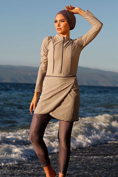 Remsa Mayo Μαγιό Remsa 3 τεμαχίων Lycra Full Covered Swimsuit 900-hlm-07 Grey