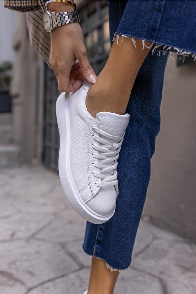 ANGELİNA JONES Angelo Dámská bílá skluznice Eva z pravé kůže