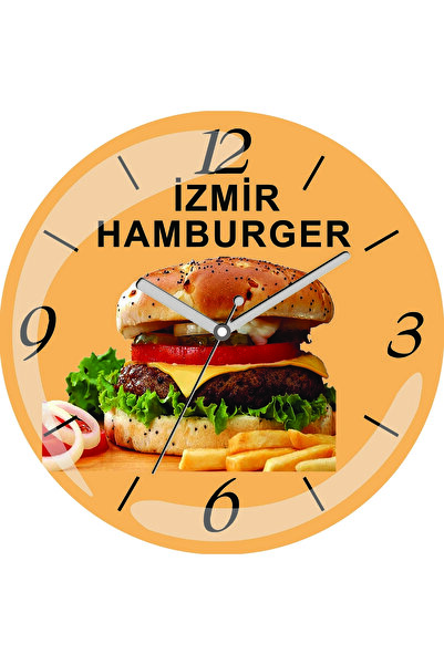 ART HEDİYE همبرغر تحت عنوان كتم العث منحني ساعة الحائط الزجاجية الحقيقية