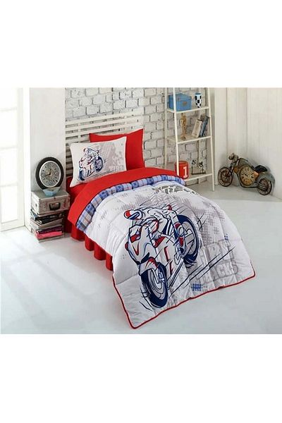 kristal home Crystal Ranforce Single Child-Youth Sleeping Set-Storm Red