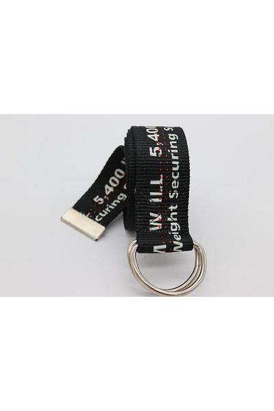 Anatolia Black Off-white Woven Belt with White Writing