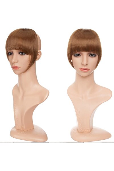 CESLİFE Păr real, aspect natural, breton fals caramel - poate fi aplicat cu c...