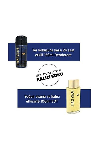 First Class Misk & Limon & Sandal Ağacı Erkek Parfüm Edt 100 ml + Deodorant 150 ml Set