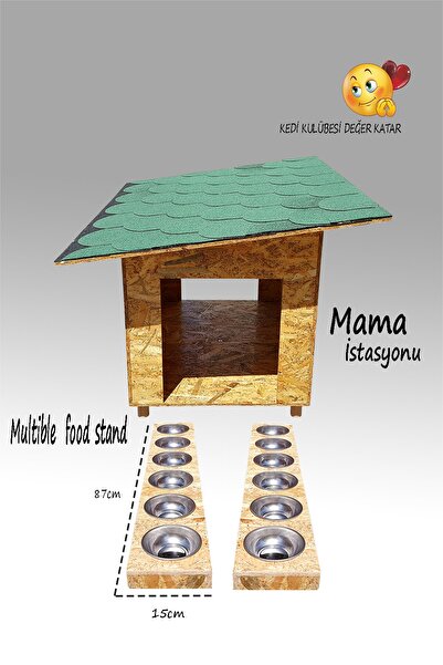 Kedigram Kedi Kulübesi Mama Istasyonu - Mama Kabı - Kedi Evi - Kedi Kulübesi ...