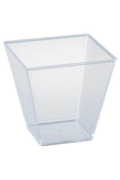 14Süs Prism Mini Mica Plastic Presentation Container Cubic Bowl - 50 Pieces