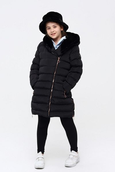 Benittokids Girl's Black Coat