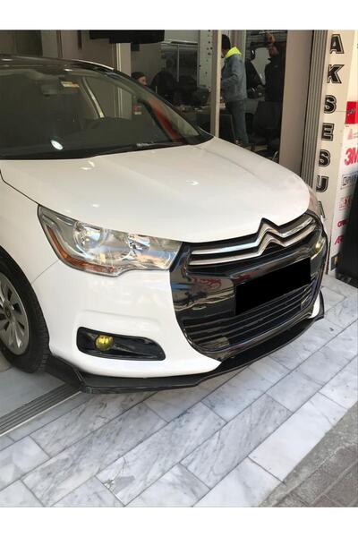 HYM TUNİNG Citroen C4 3 Parça Lip Voltex Piano Black Abs Plastik Ön Tampon Eki