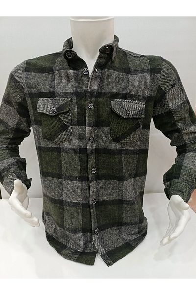 ADVANTE Ανδρικό πουκάμισο ξυλοκόπος Güncüoğlu Slim Fit με διπλή τσέπη