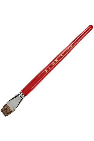 Südor Perie pentru vopsea în ulei, cu păr de zibel, tăiat plat, seria 210 nr: 14