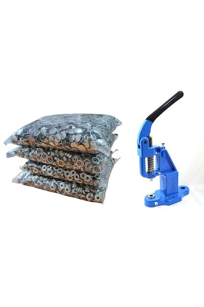tuhafiyecimiz Snap Machine, 1440 Pieces 15mm Stainless Coat Snaps, With Molds