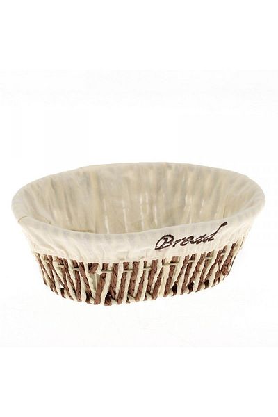 Ün-Ev 6 Pieces Oval Wicker Rope Knitted Bread Basket 1521ax6