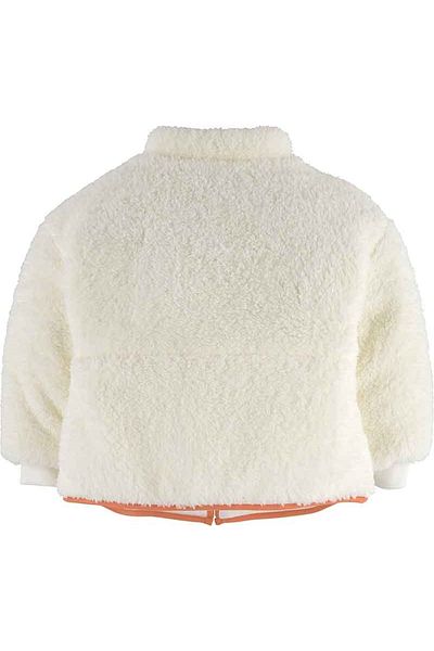 İdilbaby&Mamino Girl's Cream Plush Coat