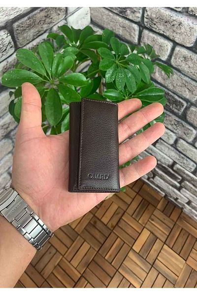 GUARD Genuine Leather Light Brown Keychain
