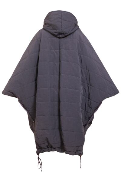 Morikukko Blancape Anthrasite Puf Pelerin