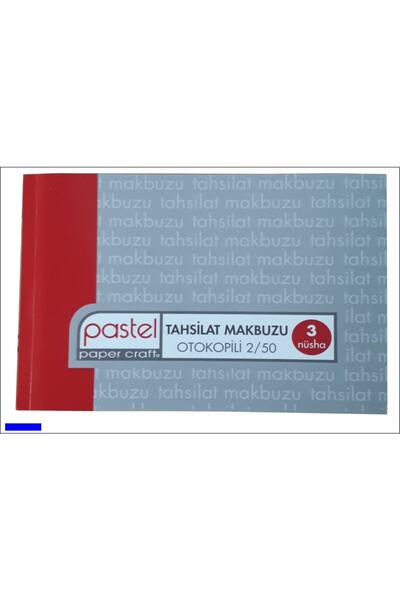 Pastel Tahsilat Makbuzu 14x20 Cm Boyutunda A5 2/50 Otokopili 3 Nüsha (1 Asıl ...