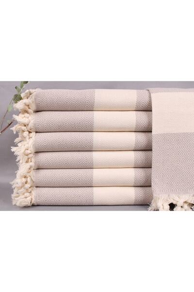 Kayra Export Bej Organik Pamuk Havlu Plaj Havlusu 100x180 Cm Pamuk Havlu Topt...