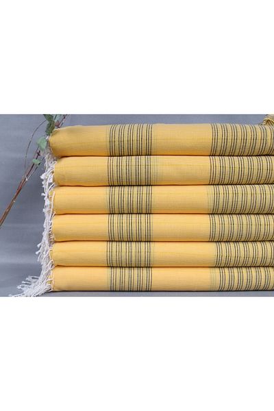 Kayra Export بيشتيمال خردل أسود 95x180 سم قطن بيشتيمال