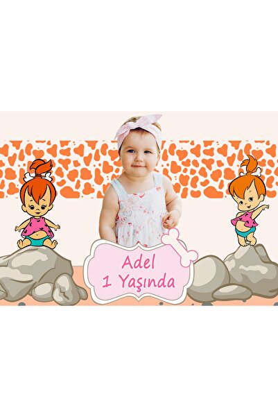 Sunligo Taş Devri Çakıl Temalı Doğum Günü Magnet 16 Adet