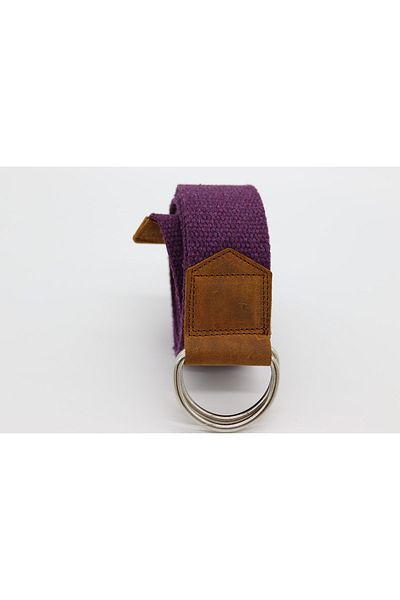 Anatolia Unisex Leather Detailed Purple Canvas Sports Cloth Belt