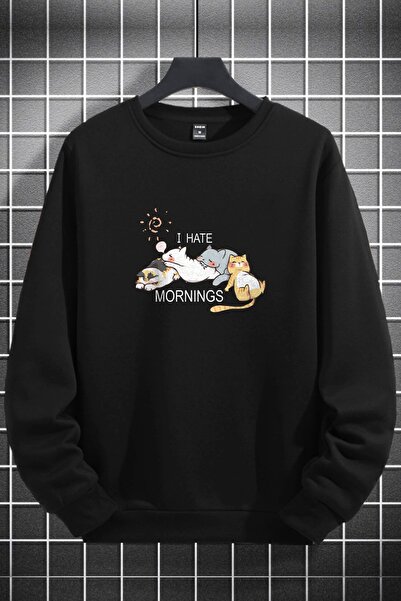 macklin Unisex Γυναικείο Ανδρικό Μαύρο Φούτερ με στάμπα με λαιμόκοψη