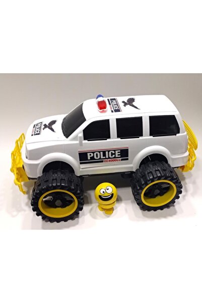 abnturk Sallanan Kafa Emoji Hediye 46cm Dev Tekerli Jumbo Polis Aracı 4x4 Jee...