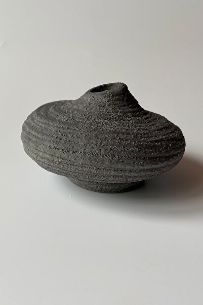 sin istanbul Asimetrik Dokulu Şamdan Mumluk Antrasit