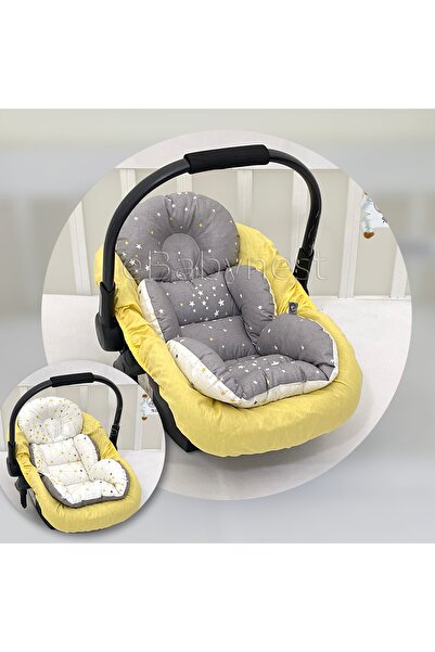ebabynest Samanyolu Serisi Gri Sarı Puset Alt Minder