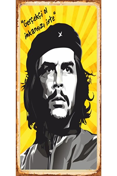 Hayat Poster Ernesto Che Guevara Mini Retro Ahşap Poster