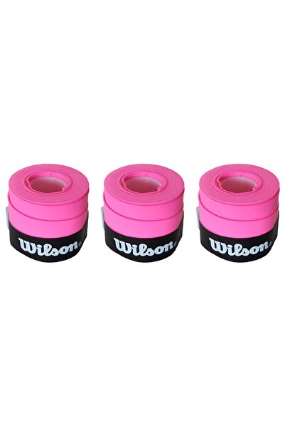Wilson Comfort Bowl O'grips 3 Adet Grip, Tenis Raketi Gribi Pembe