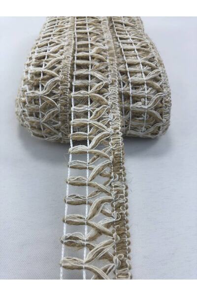 Bontex Ornament decorativ cu panglică din amestec de paie albă 5 metri pentru...