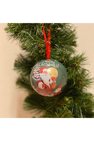 QUEEN AKSESUAR Anul Nou Ornament metalic pentru brad de pin, cutie cadou surp...