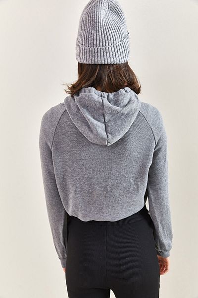 Bianco Lucci Women's Hooded 2 Thread Sweatshirt