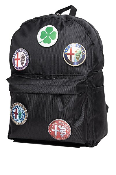 PERLOTUS Alfa Romeo Four Leaf Clover Logo Patch Unisex Sports Backpack