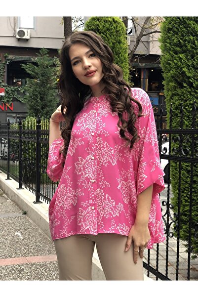 AYHAN Kadın Siyah Truvakar Kollu Şifon Gömlek