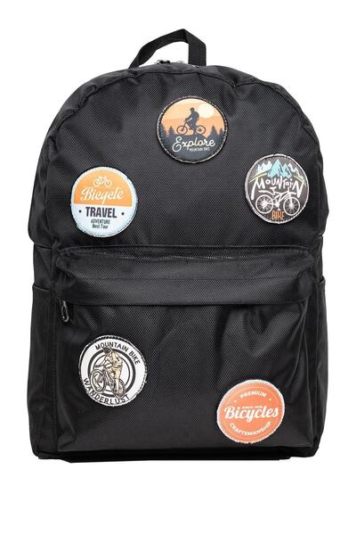 PERLOTUS Replaceable Bicycle Themed Unisex Patch Daily Sports Backpack