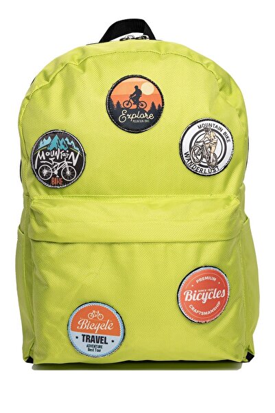 PERLOTUS Replaceable Bicycle Themed Unisex Patch Daily Sports Backpack