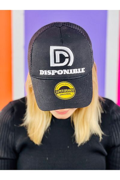 disponible Black Adjustable Mesh Baseball Cap