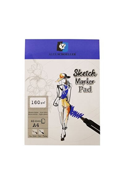 Alex Schoeller Sketch Marker Pad Eskiz Defteri 160gr A4 40yp