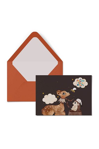 HRS Postcard - Greeting Card & Envelope Follow Your Dreams