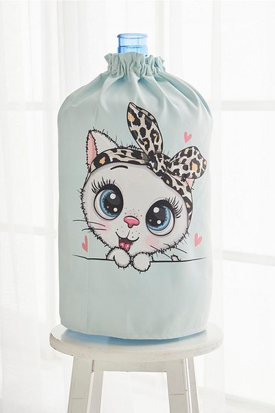 AYSHOME Ays Home Mint Cat Drawstring Bottle Case