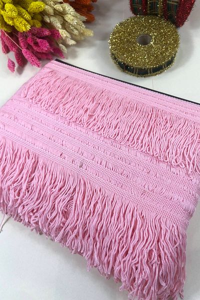 Hobigram Pink Fringe Tassel Width 10 cm 1 Meter – Special Design, Accessory, Quality Production, Eye-Catching Style – Dek