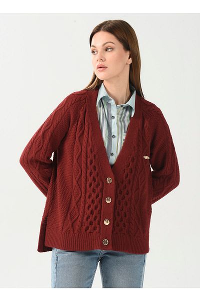 U.S. Polo Assn. Κόκκινη γυναικεία ζακέτα Madre