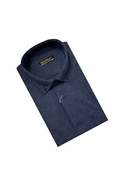 TWO HANDS Чоловіча класична довга сорочка з двома кишенями з вовни 3182