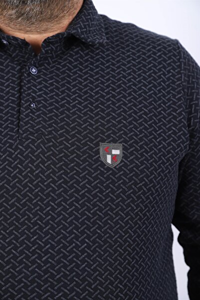 Starbattal Μεγάλο μέγεθος Polo Neck Sweat Impact Mc 22717-navy blue