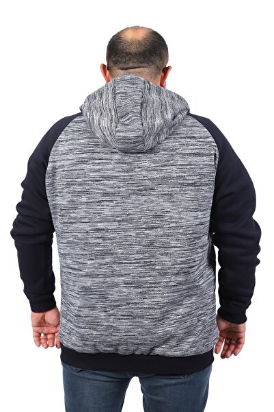 Starbattal Μεγάλο μέγεθος Unisex New York Collage Sweat 22727-σκούρο μπλε