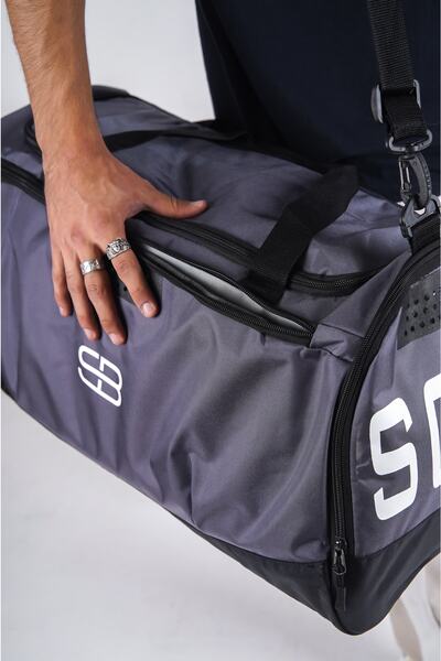 Solo Bag Large Size Unisex Gray Sports Fitness And Travel Bag With Shoe Compartment