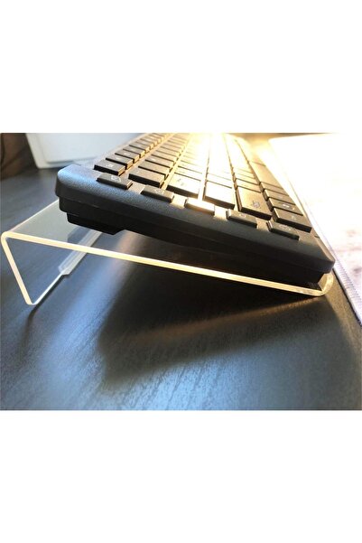 Pleksivent حامل لوحة مفاتيح شفاف من Plexi مقاس 45 × 18 سم